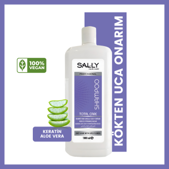 SALLY Şampuan Profesyonel Seri Total Care Kuru ve Yıpranmış Saçlar 1 LT