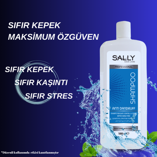 Sally Şampuan Profesyonel Seri Antidandruff Kepeğe Karşı Etkili 1 LT