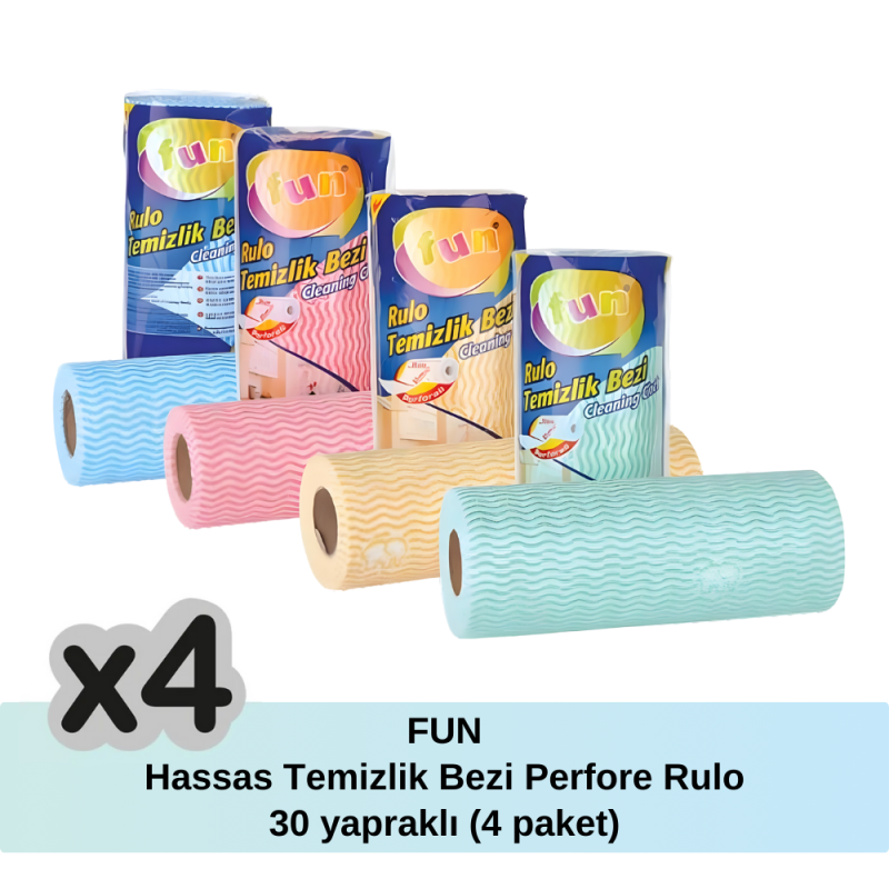 Fun Hassas Temizlik Bezi 30 Yaprak 4'lü Paket